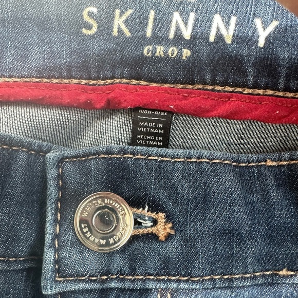 White House Black Market Women’s Skinny Crop Blue Jeans size 4 - Picture 3 of 9
